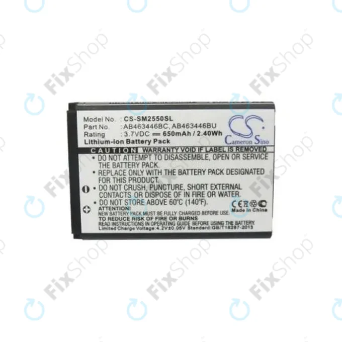 Samsung C3300 - Batterie AB463446BC, AB463446BU 650mAh HQ