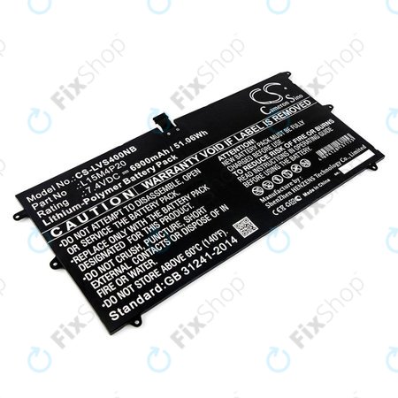 Batterie pour Lenovo Yoga 4S, 900S, 6900mAh, Li-Pol, 7.4V, L15M4P20, HQ