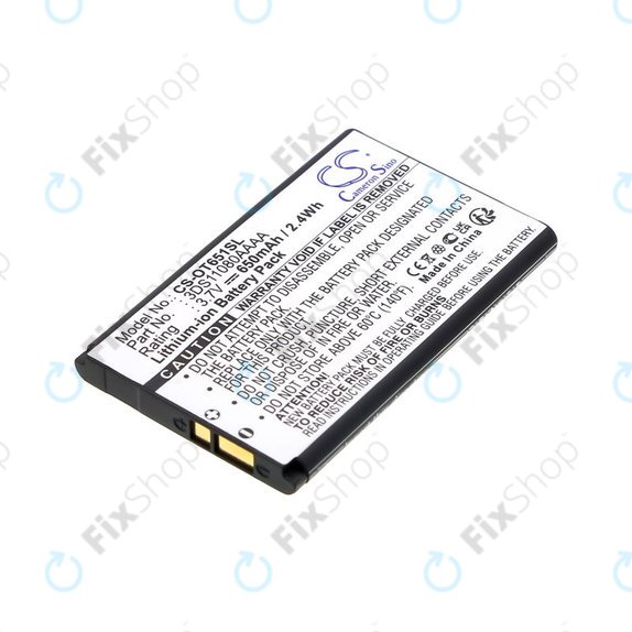 Batterie pour Alcatel Lollipops, 650mAh, Li-Ion, 3.7V, 3DS11080AAAA, HQ