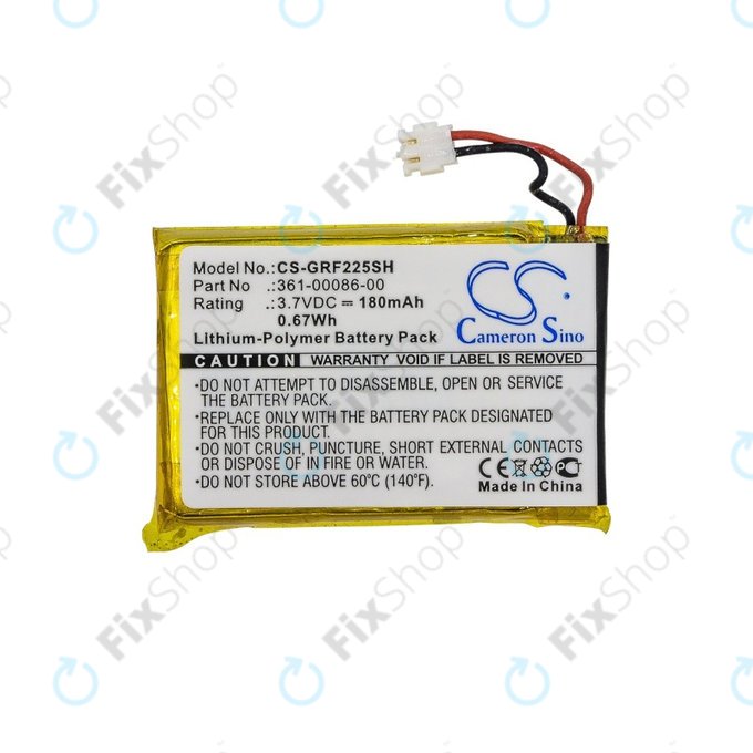 Garmin Approach G10, S20, Forerunner 220, 225, 235, 630, 645, 735XT, 745, GRM0371754 - Batterie 361-00072-00/10, 361-00086-00/10/11 180mAh HQ