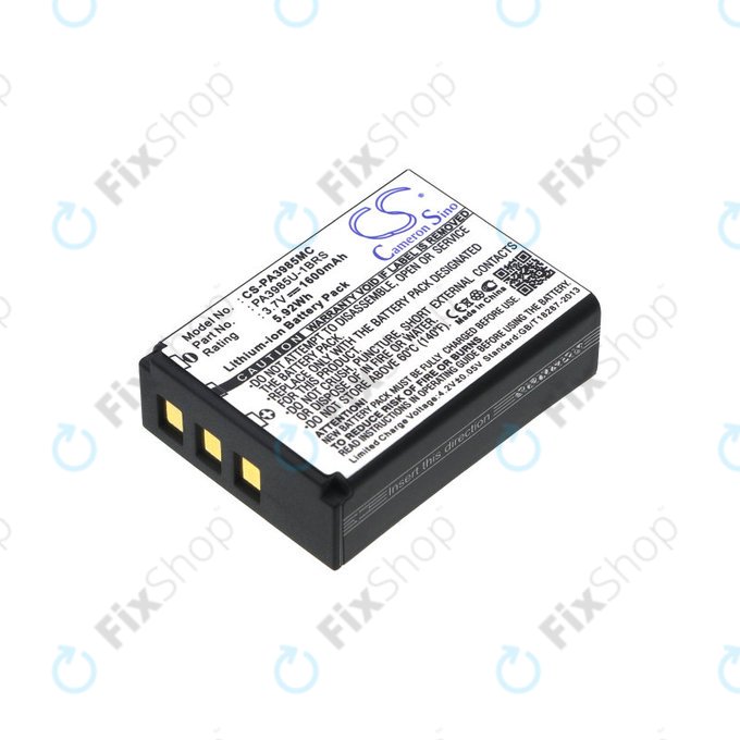 Batterie pour Toshiba Camileo X200, X400, 1600mAh, Li-Ion, 3.7V, PA3985, HQ