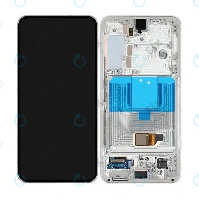 Samsung Galaxy S22 S901B - Écran LCD + Écran tactile + Cadre (Blanc fantôme) - GH82-27520B, GH82-27521B Genuine Service Pack
