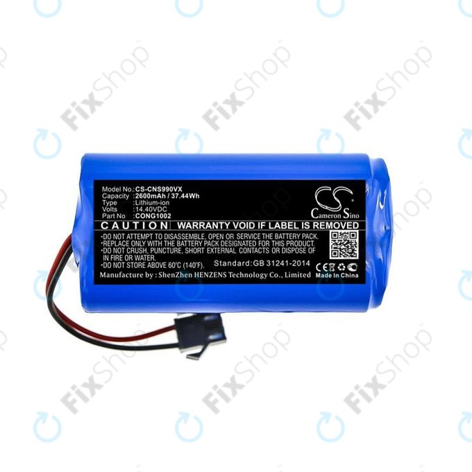 Cecotec Conga 900, 1000, 2000, séries 5000, Excellence 990, Mamibot ExVac 600, séries 800, Neatsvor X500 - Batterie CONG1002 2600mAh HQ