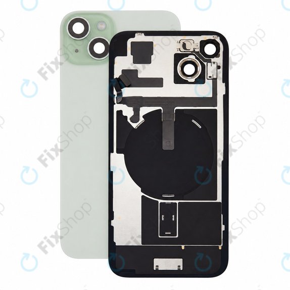 Verre de coque arrière pour iPhone 15 Plus, Green, Pulled A