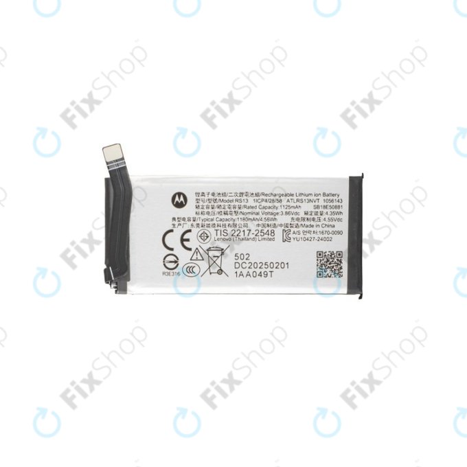Motorola Razr 60 Ultra - Batterie RS13 1180mAh - SB18E50881 Genuine Service Pack