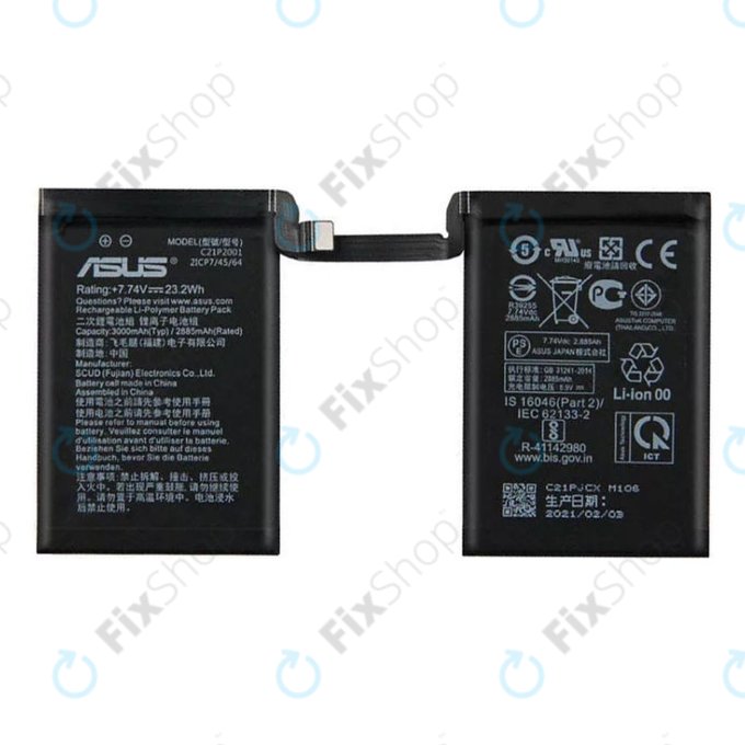 Asus ROG Phone 5 ZS673KS - Batterie C21P2001 - 0B200-03920400 Genuine Service Pack