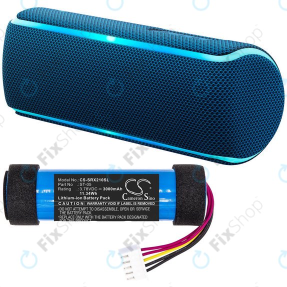 Batterie pour Sony SRS-XB21, 3000mAh, Li-Ion, 3.78V, ST-05, HQ