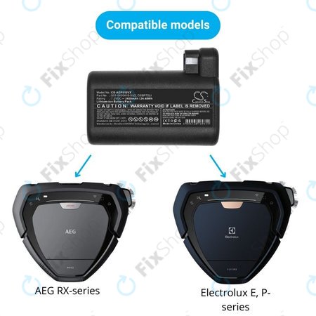 AEG série RX, Electrolux E, série P - Batterie S91-0400410-SU2, OSBP72LI, OSBP72LI25 3400mAh HQ