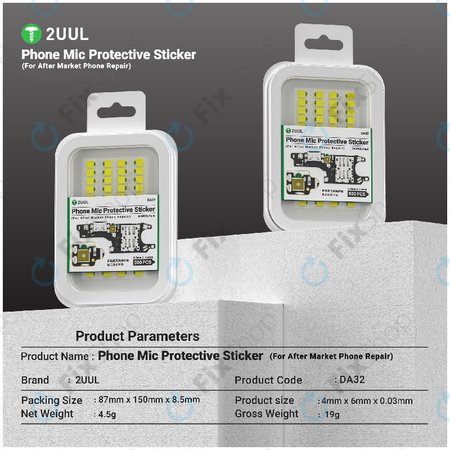 Autocollants de protection pour microphone de téléphone, 2UUL DA32, 500 pcs/pack