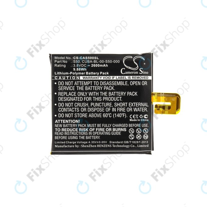 Caterpillar CAT S50 - Batterie CUBA-BL-00-S50-000 2600mAh HQ