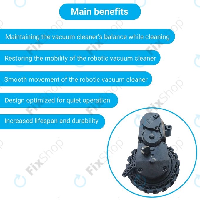 Ecovacs Deebot N-series, T-series, Ozmo-series - Roue avec moteur (droite)