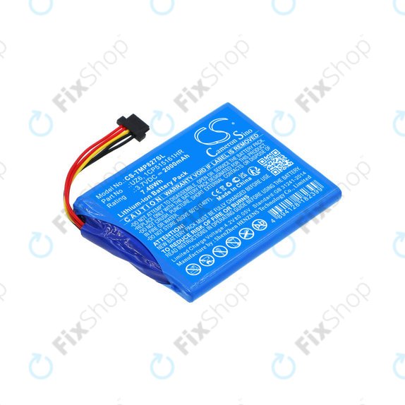 Batterie pour TomTom Pro 8270, Pro 8275, 2000mAh, Li-Ion, 3.7V, UZ6, HQ
