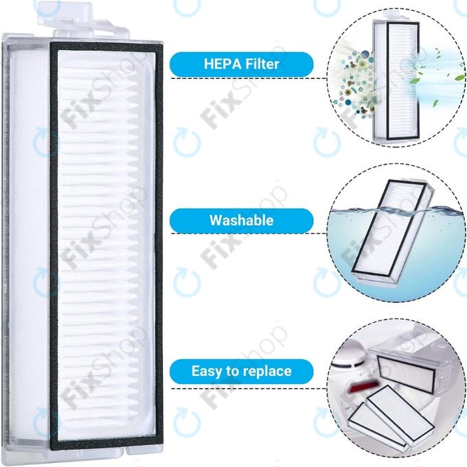 Xiaomi Roborock Q7, Q7+, Q7 Max, Q7 Max+, T8 - Ensemble standard (Blanc)