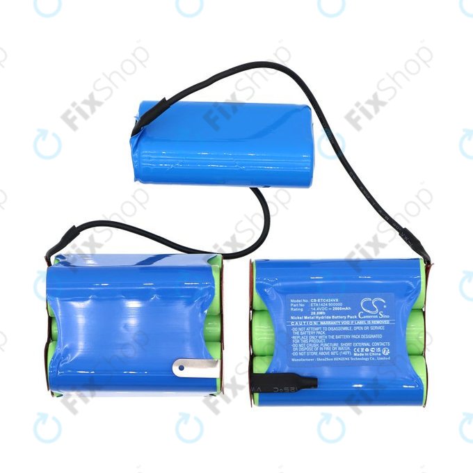 Batterie pour ETA 1424 Carsha, 2000mAh, Ni-MH, 14.4V, ETA1424 900000, HQ