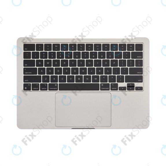 Cadre supérieur clavier pour MacBook Air 13", A3113 (2024), avec clavier US et batterie, Starlight, 661-40229, Genuine Apple