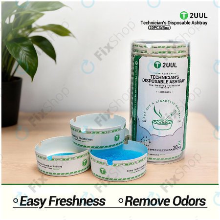 Cendrier jetable pour techniciens, 2UUL AS01, 20 pcs/boîte