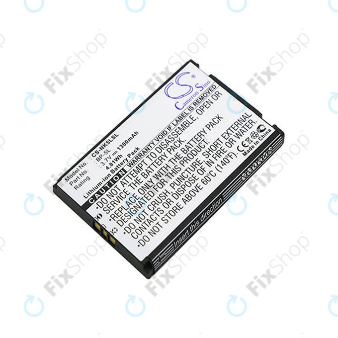 Batterie pour Nokia 7710, 9500, E61, E62, N92, N800, 1300mAh, Li-Ion, 3.7V, BP-5L, HQ