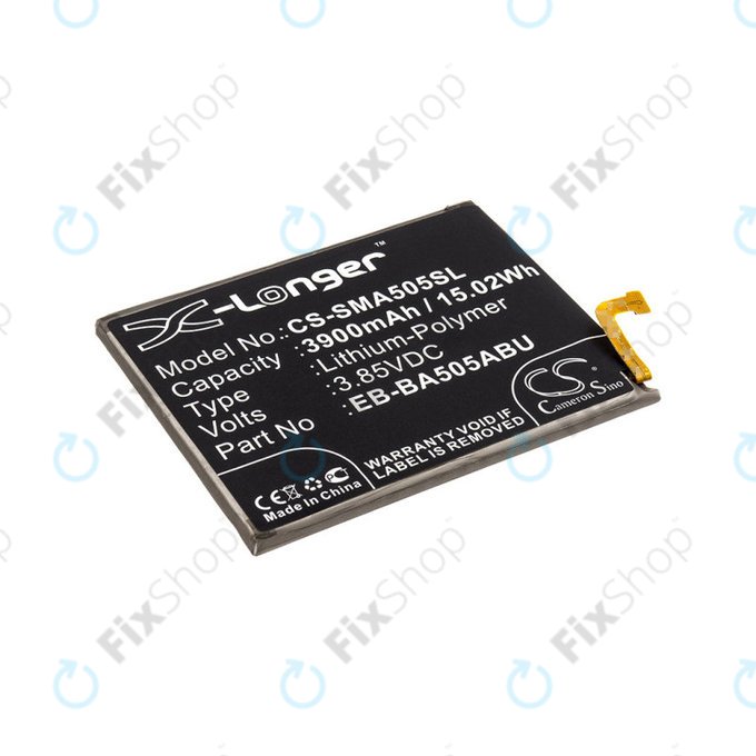 Batterie pour Samsung A20 A205F, 3900mAh, Li-Pol, 3.85 V, EB-BA505ABN, HQ
