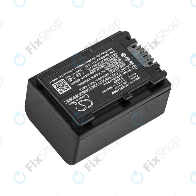 Batterie pour Sony FDR-AX33, 40, 45, 53, 60, 700, P33, HDR-CX450, 625, 1030mAh, Li-Ion, 7.3V, NP-FV50A, HQ