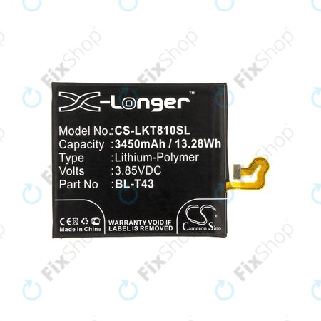 Batterie pour LG G8S ThinQ, ThinQ Global, 3450mAh, Li-Pol, 3.85V, BL-T43, HQ
