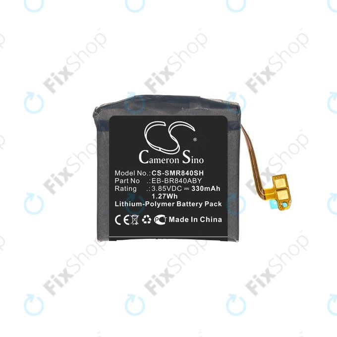 Batterie pour Samsung Galaxy Watch 3 45mm R840, R845, 330mAh, Li-Pol, 3.85 V, EB-BR840ABY, HQ