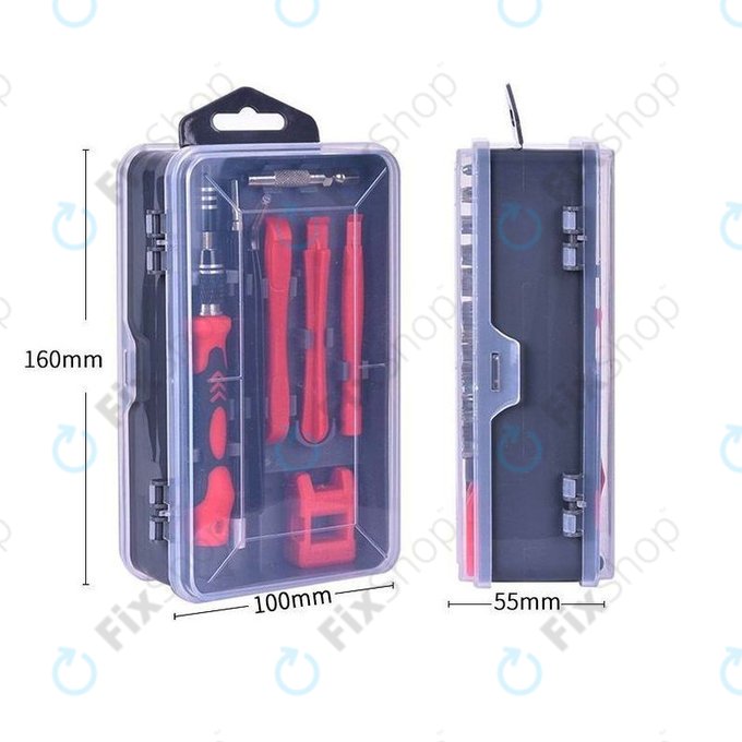 Kingsdun - Jeu de tournevis professionnels pour iPhone 117in1 (Édition Rouge)