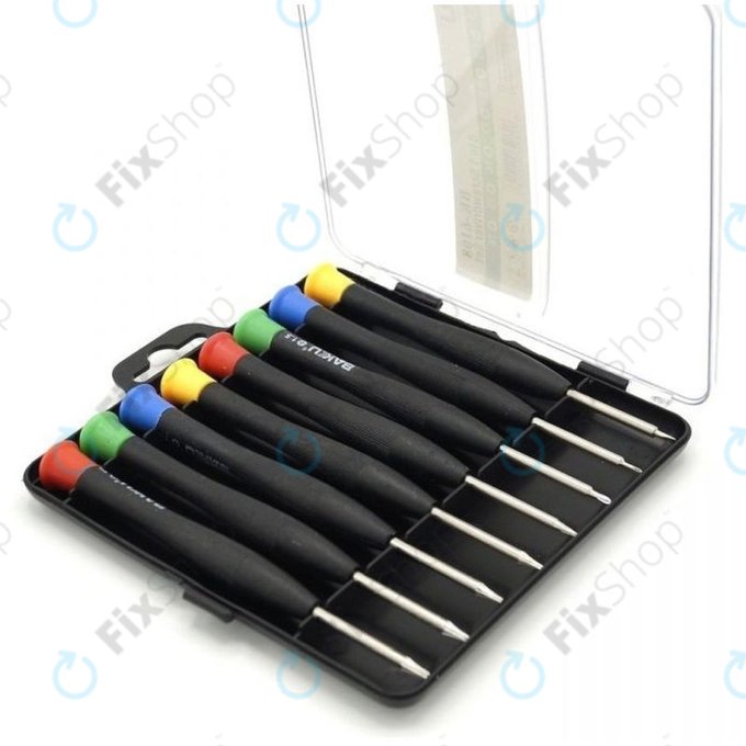 Baku BK-6108 - Jeu de tournevis pour téléphones, tablettes et ordinateurs portables (8 pièces)