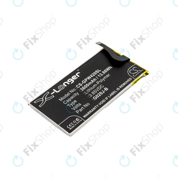 Batterie pour Google Pixel 4 XL, 3600mAh, Li-Pol, 3.85 V, G020J-B, HQ