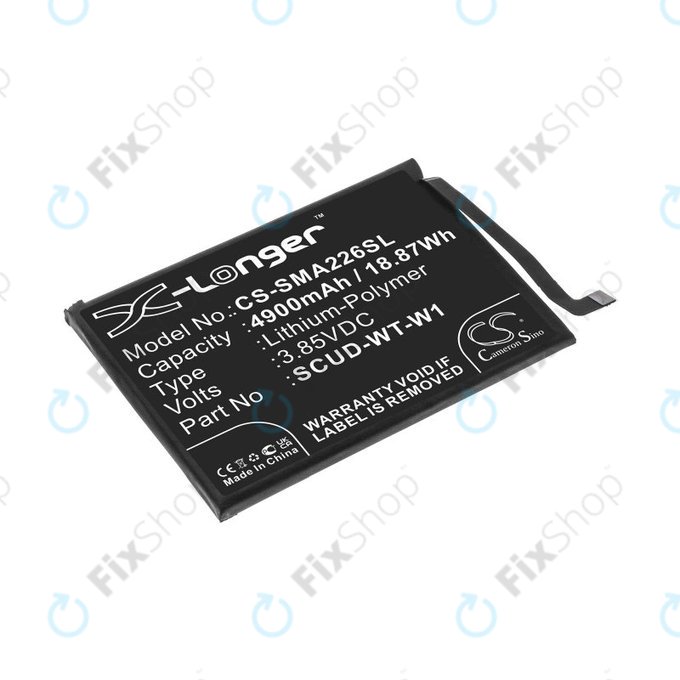 Batterie pour Samsung A22 5G A226B, 4900mAh, Li-Pol, 3.85 V, SCUD-WT-W1, HQ