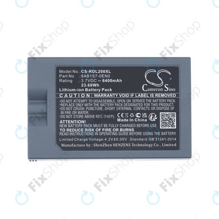 Batterie pour Ring Video Doorbell 2, 3, 4, 6400mAh, Li-Ion, 3.7V, 8AB1S7-0EN0, HQ