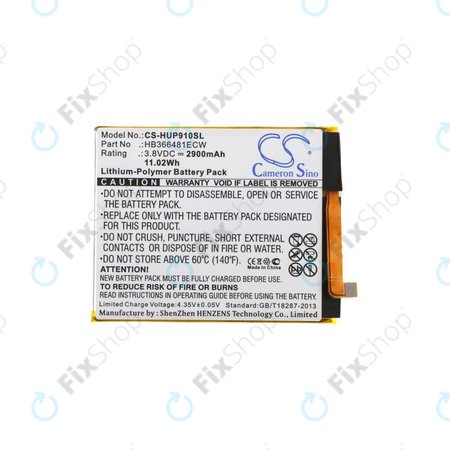 Huawei P9, P9 Lite, P10 Lite, P20 Lite, P Smart, Y6 (2018), Y6 Prime (2018), Y7 (2018), Y7 Prime (2018), Honor 7A, 8, 9 Lite - Batterie HB366481ECW 2900mAh HQ