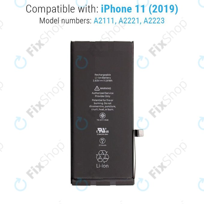 Apple iPhone 11 - Batterie 3110mAh Service Pack
