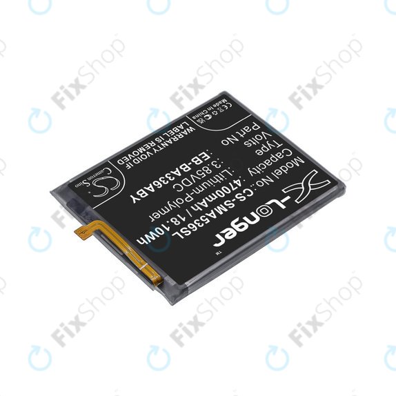 Batterie pour Samsung A33 A336B, A53 A536B, 4700mAh, Li-Pol, 3.85 V, EB-BA336ABY, HQ
