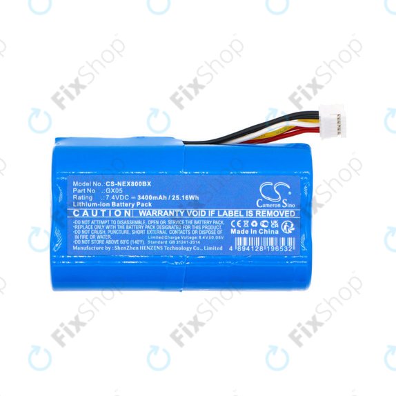 Batterie pour Dejavoo Qd2, Nexgo N86, Wizarpos Q2, 2600mAh, Li-Ion, 7.4V, GX05, HQ