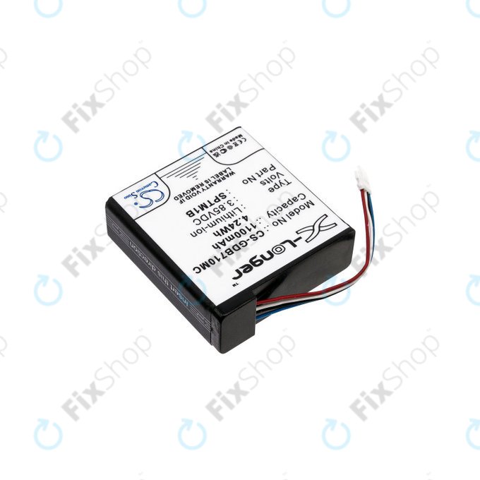 Batterie pour Gopro Hero 7 Silver, White, 1100mAh, Li-Ion, 3.85V, SPTM1B, HQ