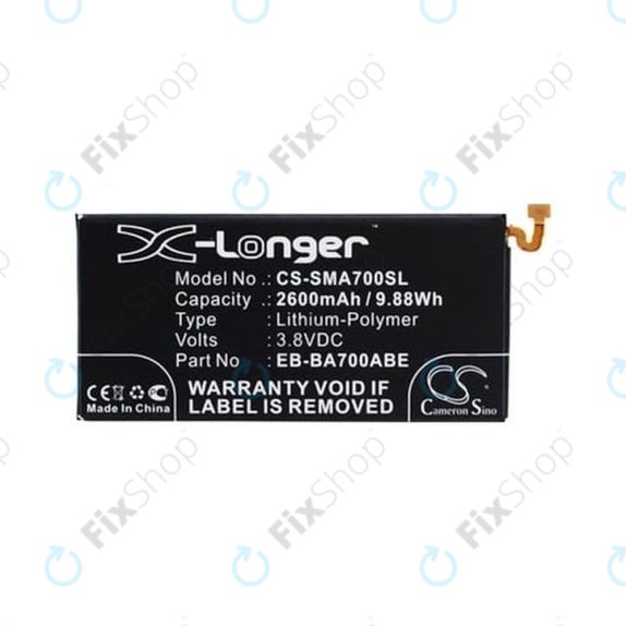 Samsung Galaxy A7 A700F - Batterie EB-BA700ABE 2600mAh HQ