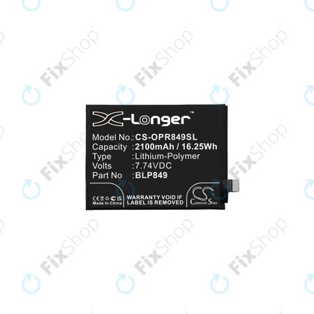 Realme GT 5G RMX2202, GT Neo RMX3031 - Batterie BLP849 2100mAh HQ