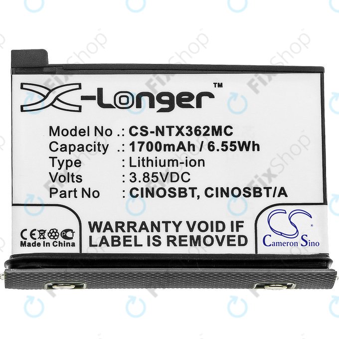 Batterie pour Insta360 One X2, 1700mAh, Li-Ion, 3.85V, CINOSBT, HQ