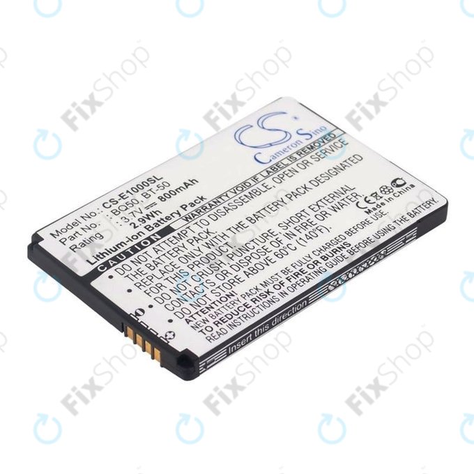Batterie pour Motorola Wilder, 800mAh, Li-Ion, 3.7V, BQ50, HQ