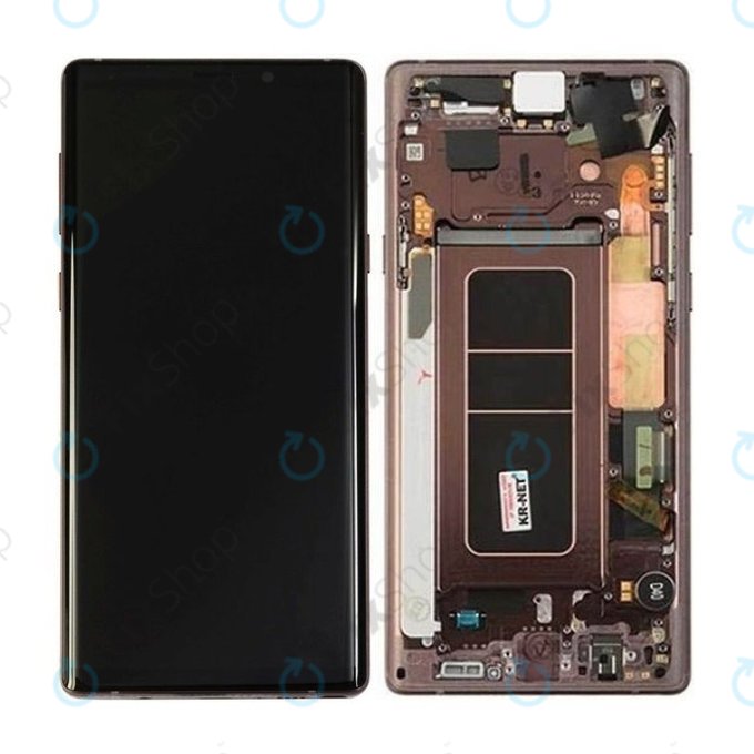 Samsung Galaxy Note 9 N960U - Écran LCD + Ecran Tactile + Cadre (Cuivre Métallisé) - GH97-22269D, GH97-23737D, GH97-22270D Genuine Service Pack