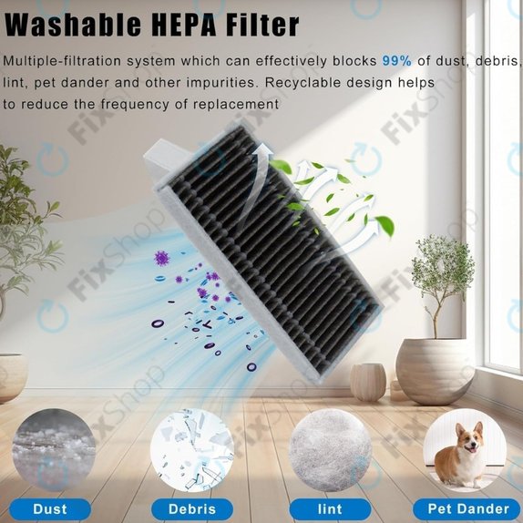 Ecovacs Deebot X9 Pro Omni, X9 Pro, T80 Omni, T80 - Filtre HEPA