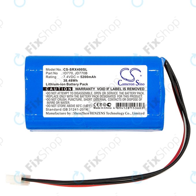 Batterie pour Sony Srs-Xb40, Srs-Xb41, 5200mAh, Li-Ion, 7.4V, ID770, HQ