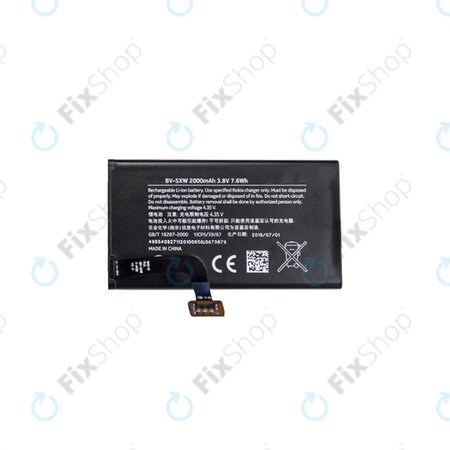 Nokia Lumia 1020 - Batterie BV-5XW 2000mAh - 00810H3