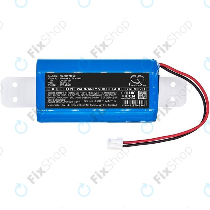 Shark Clean RV2600WA, RV2600WD, RV2600WS - Batterie RVBAT850 Li-Ion 14.8V 2600mAh HQ