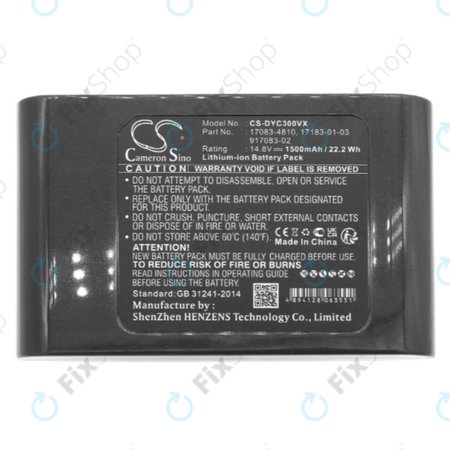 Dyson DC30, DC35 - Battery 17083-4810, 17183-01-03, 917083-02 Li-Ion 14.8V 1500mAh HQ