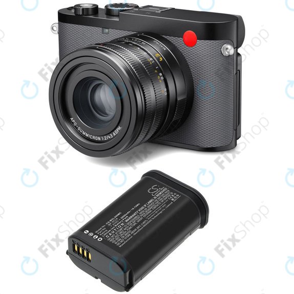 Batterie pour Leica Q2, Q3, SL2, SL2s, 2600mAh, Li-Ion, 7.2V, BP-SCL6, HQ