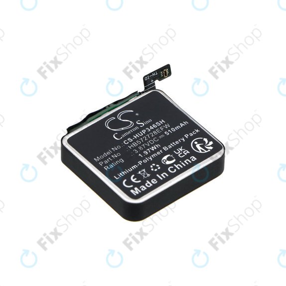 Batterie pour Huawei Watch GT3 Pro 46mm, 510mAh, Li-Pol, 3.87V, HB572728EFW, HQ