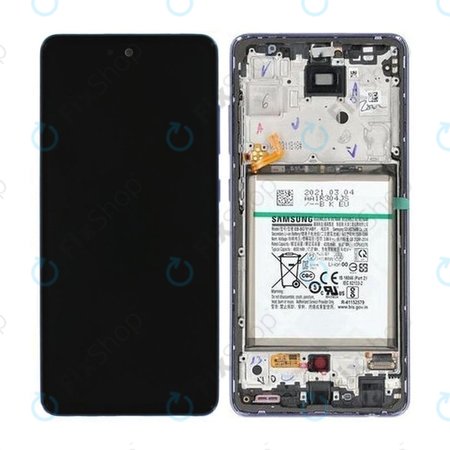 Samsung Galaxy A52 A525F, A526B - Écran LCD + Écran tactile + Cadre + Batterie (Awesome Violet) - GH82-25229C, GH82-25230C Genuine Service Pack