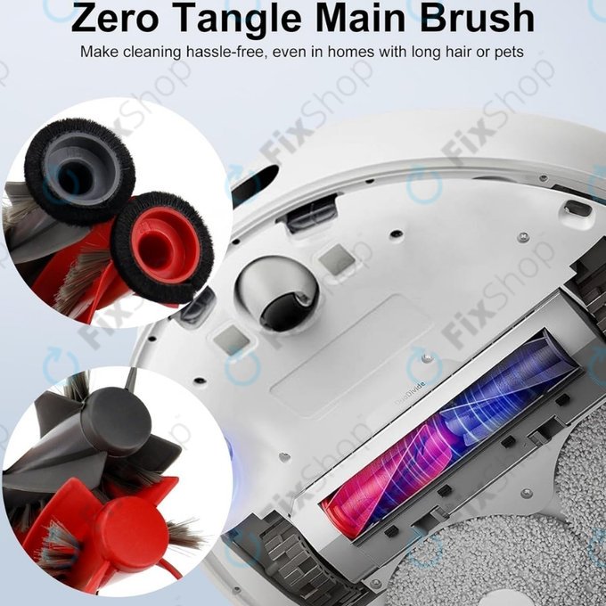 6 Brosses Latérales De Rechange Pour Robot Aspirateur Roborock - Compatible Q10, Q7, Qrevo, Saros - Anti-enchevêtrement