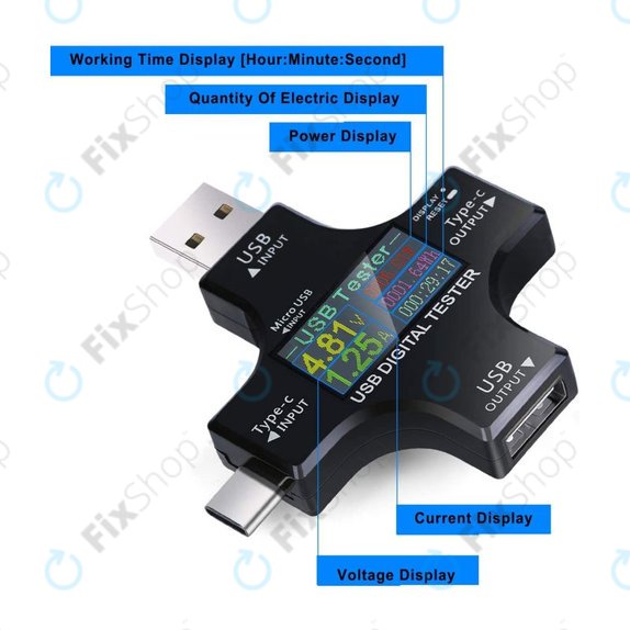 Eversame 2in1 - Testeur numérique USB (USB-C et USB 3.0)